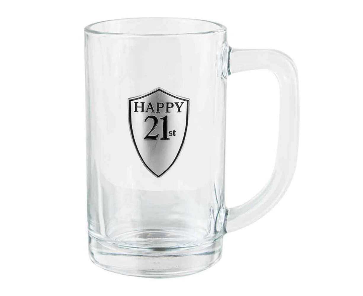 Birthday 21st Celebration Beer Stein/Glass 500ml Drinking Cup Glassware w/Handle