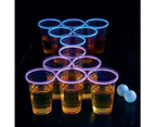 Glowing Beer Pong Plastic Drink Cups Adult Bucks/Hens Game Night Party Gift 18+