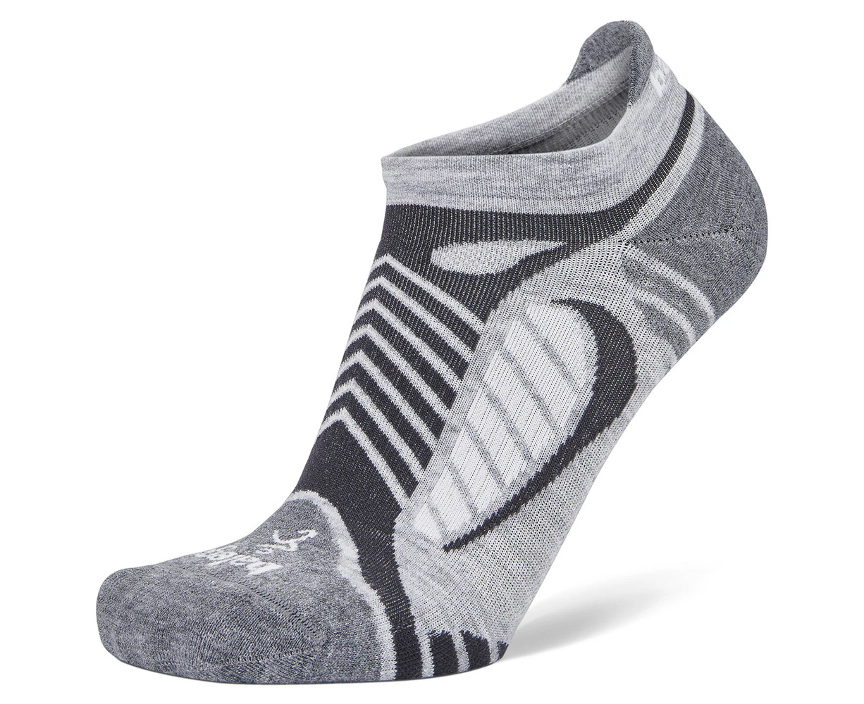 Balega Women/Men/Unisex Ultralight No Show Tab Running Socks Grey White - Grey