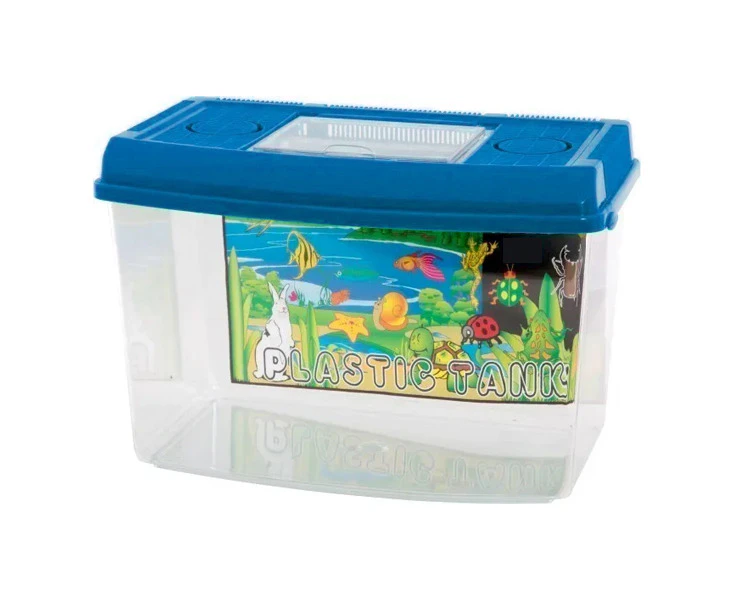 Plastic Fish/Bug Aquarium Tank Insect Box Container 36cm 12L w/Lid Assorted XL