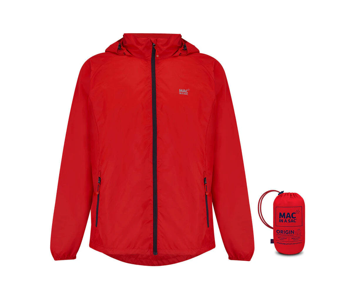 Mac In A Sac Packable Unisex Adults Waterproof Outerwear Jacket Red - Red