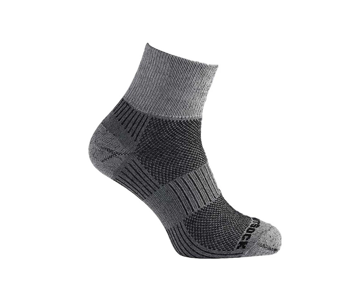 Wrightsock Eco Lt Hike Quarter Black/White Unisex Outdoor Socks XL AU 12+ Mens