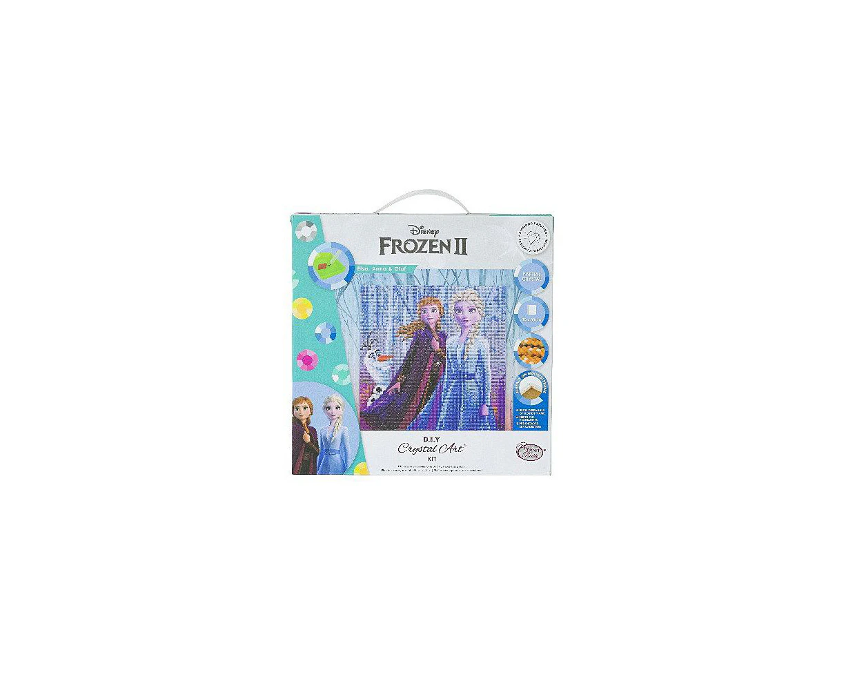 Craft Buddy Elsa Anna & Olaf Diamond Painting 30cm Crystal Art Kit Kids 8y+