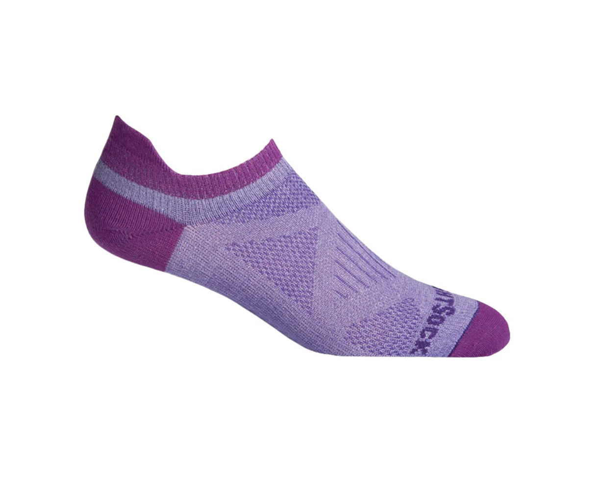 Wrightsock Coolmesh II Tab Purple/Plum Womens Running Active Socks - Purple/Plum