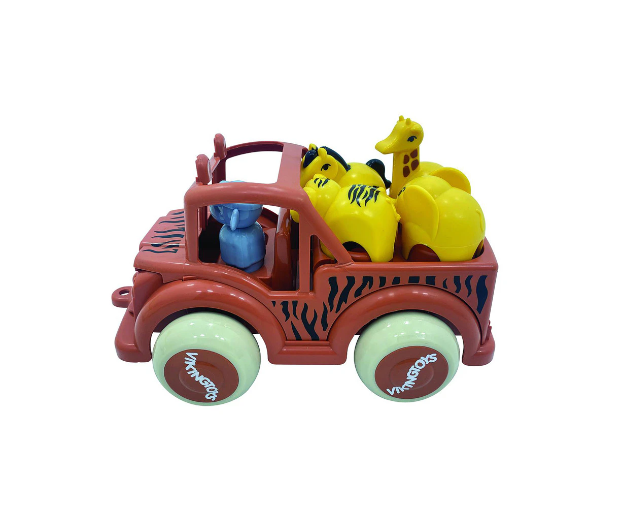 Viking Toys Reline Safari Jeep w/ Guide/Animal Figures Kids/Children Toy 12m+