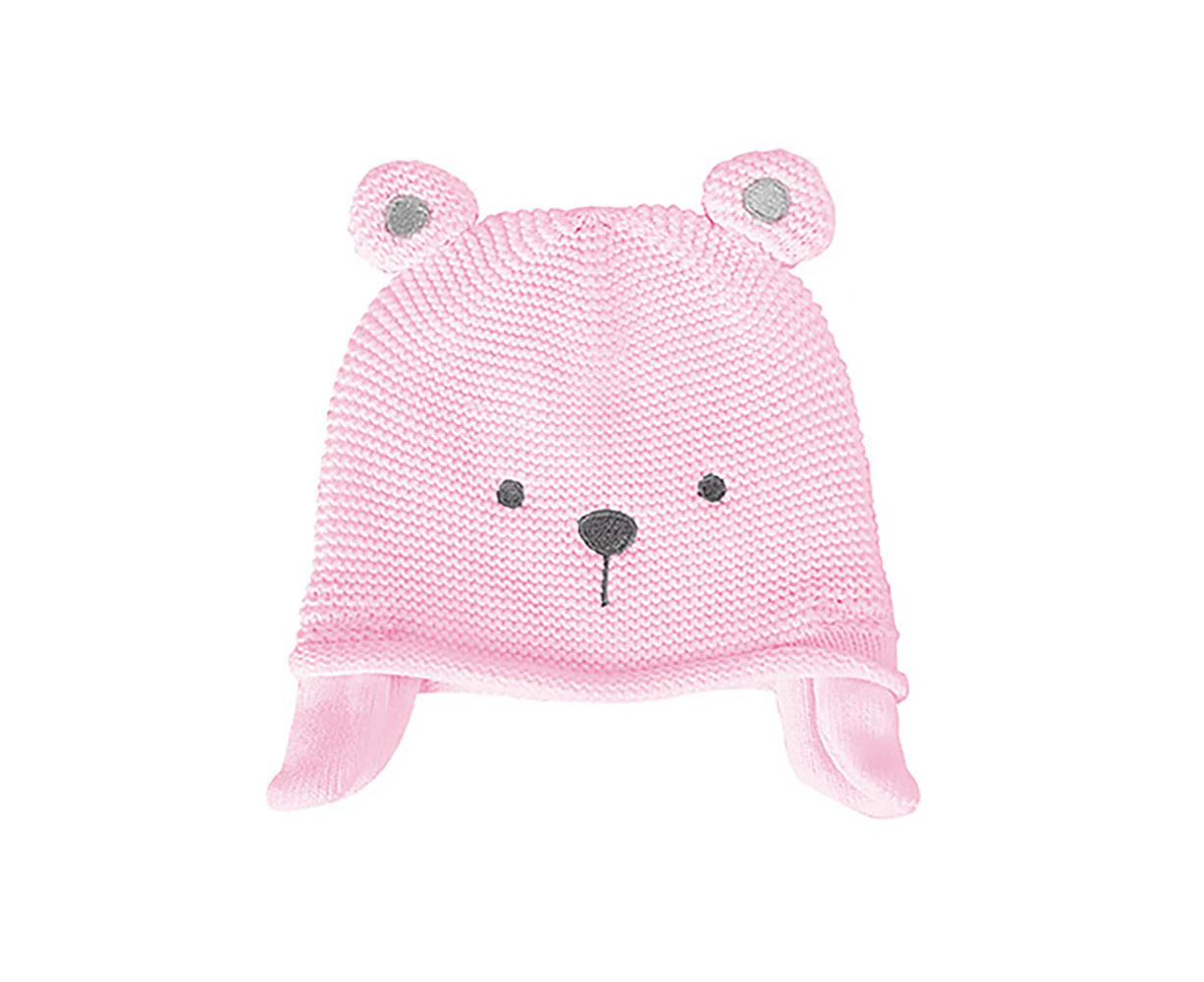 Pink Knit Bear Hat 44-48cm Cuddly Soft Warm Baby/Infant Dress-Up Costume