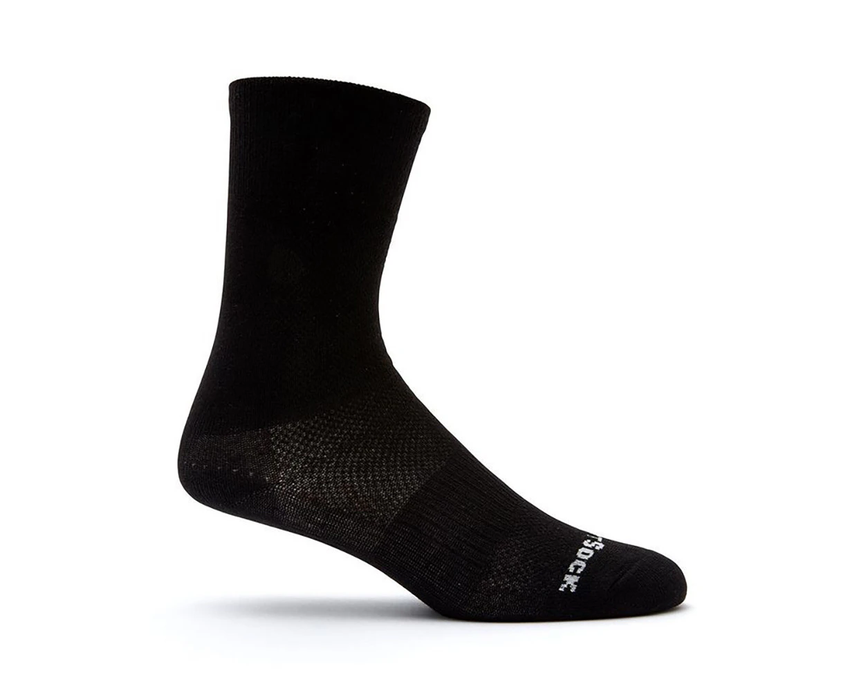 Wrightsock Coolmesh II Crew Length Black Unisex Running/Active Socks - Black