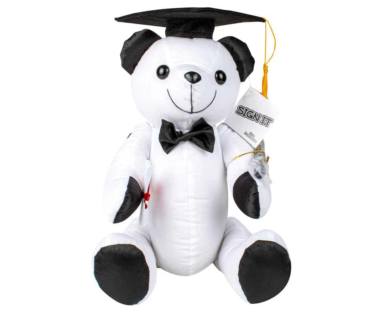 Graduation Signature Bear Personalize Message Special Occasion w/ Marker 42cm