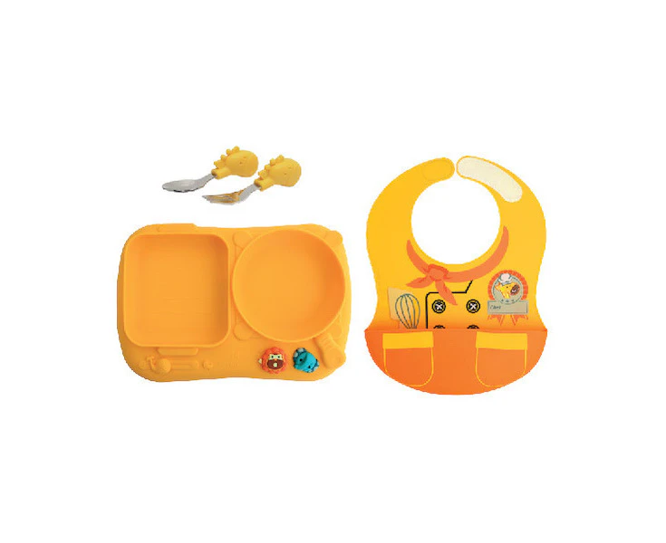 Marcus & Marcus Creativplate Toddler Meal Time Set Lola Giraffe Yellow 18m+