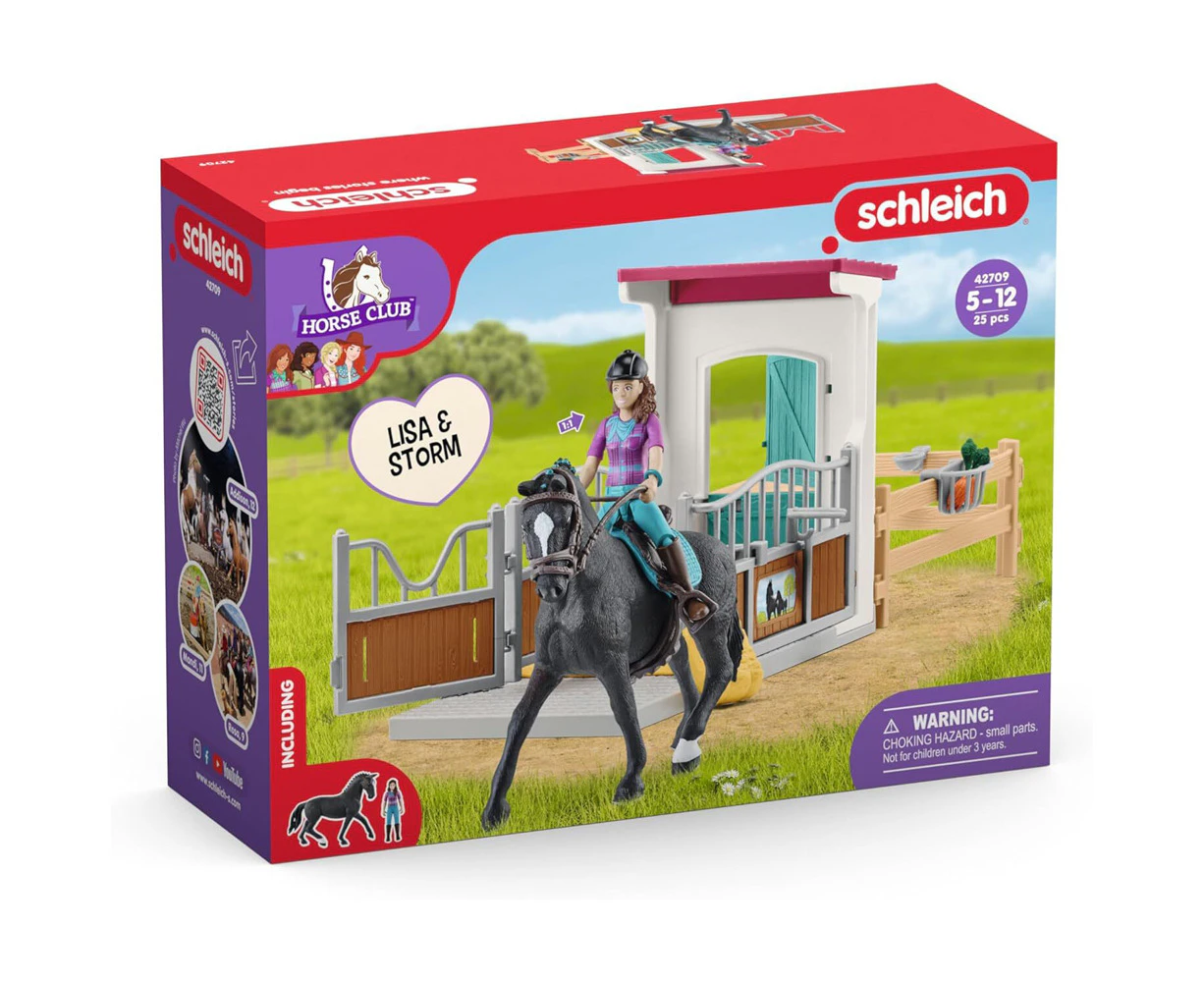 25pc Schleich Horse Box w/ Lisa & Storm Kids/Children Toy Fun Play Set 5-12y