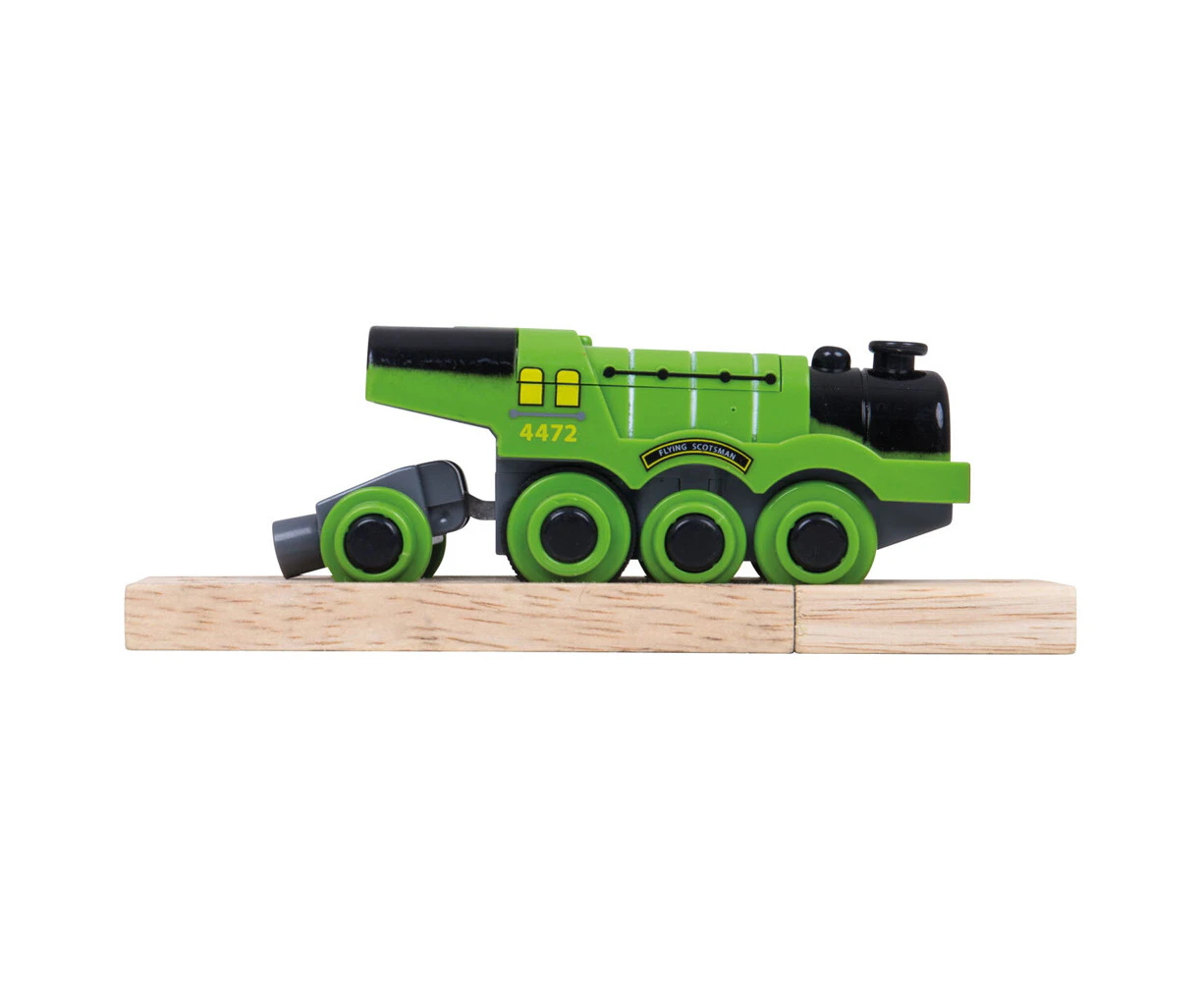 Bigjigs Rail Flying Scotsman Battery Engine Train Toy w/ Magnetic Couplings 3y+