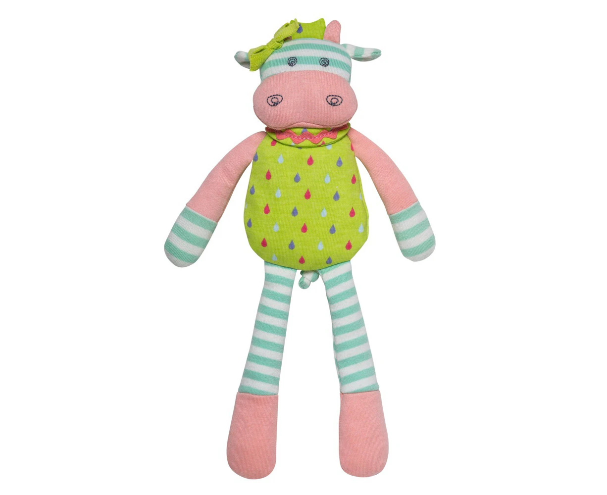 Organic Farm Buddies 35cm Belle The Cow Kids/Baby Soft Plush Animal Play Toy 0+