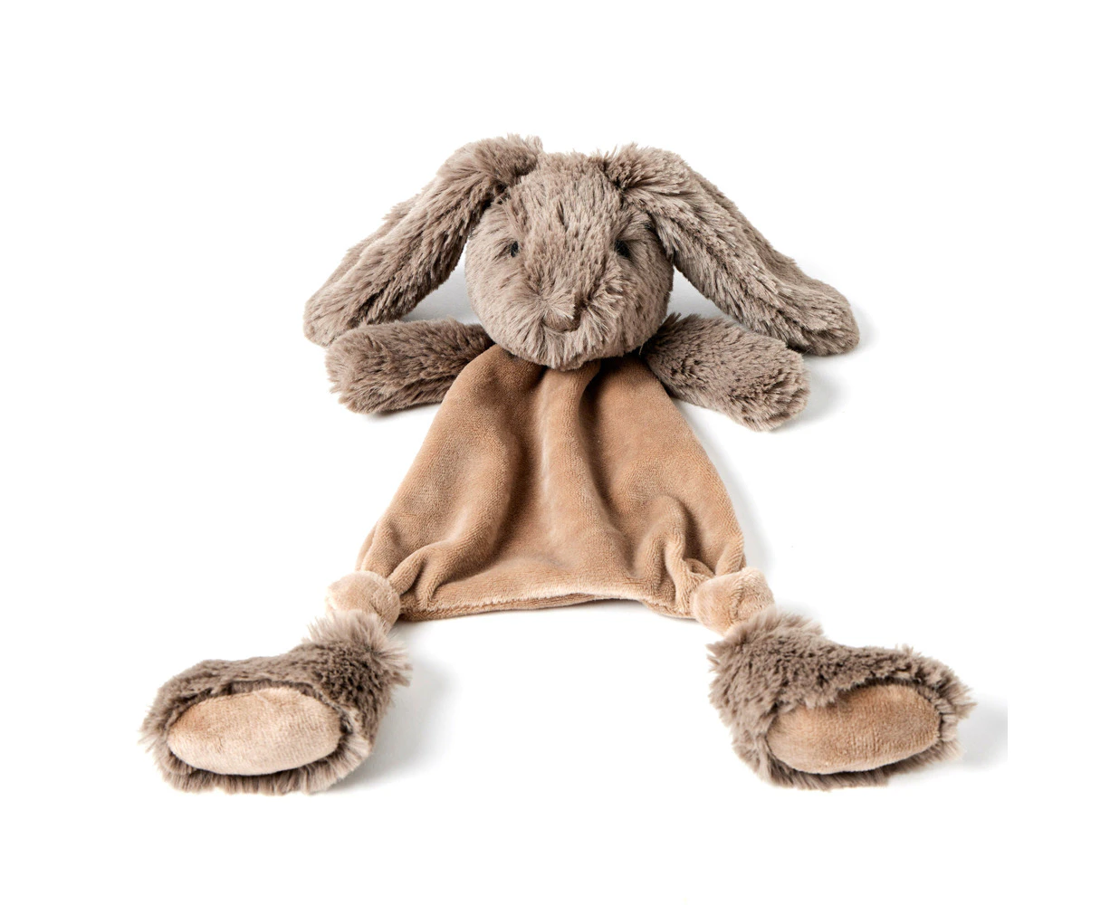 Jiggle & Giggle Polyester 31cm Bunny Comforter Soft Plush Sensory Toy Mocha 0m+