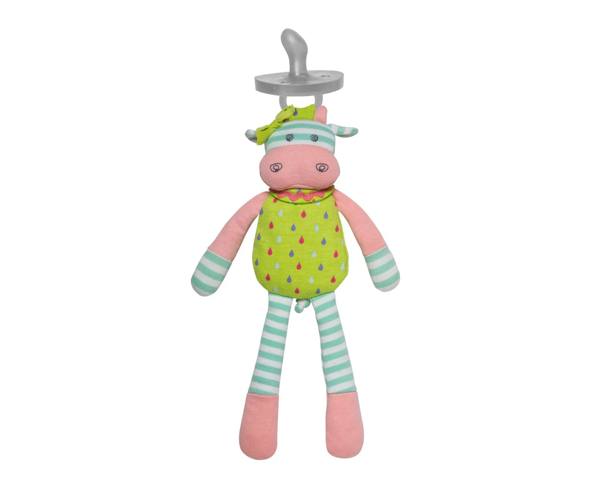 Organic Farm Buddies 24cm Belle the Cow Small Buddy Kids Plush Animal Toy 0+