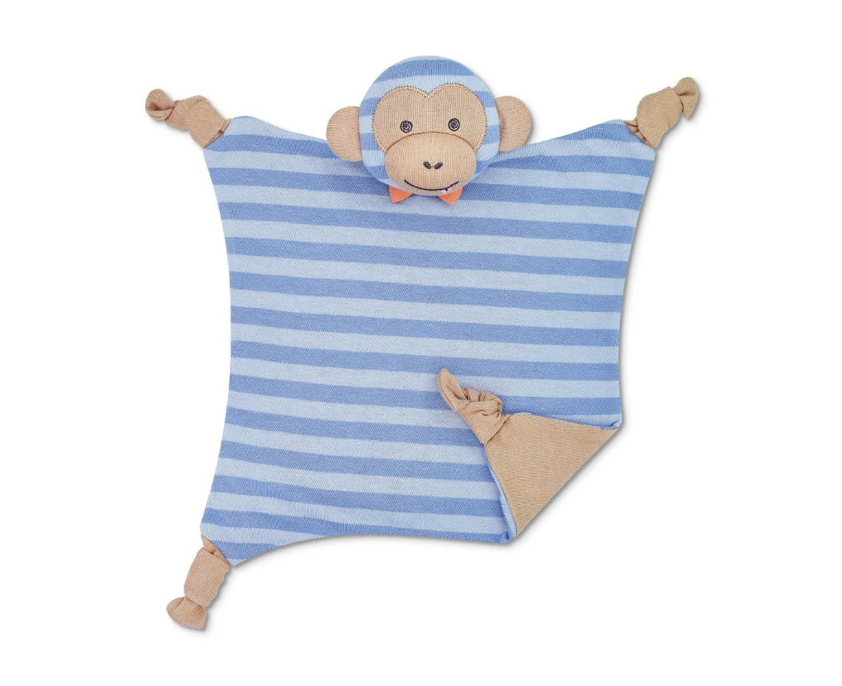 Organic Farm Buddies Cotton 30.5cm Blankie/Blanket Marvin The Monkey Baby 0m+