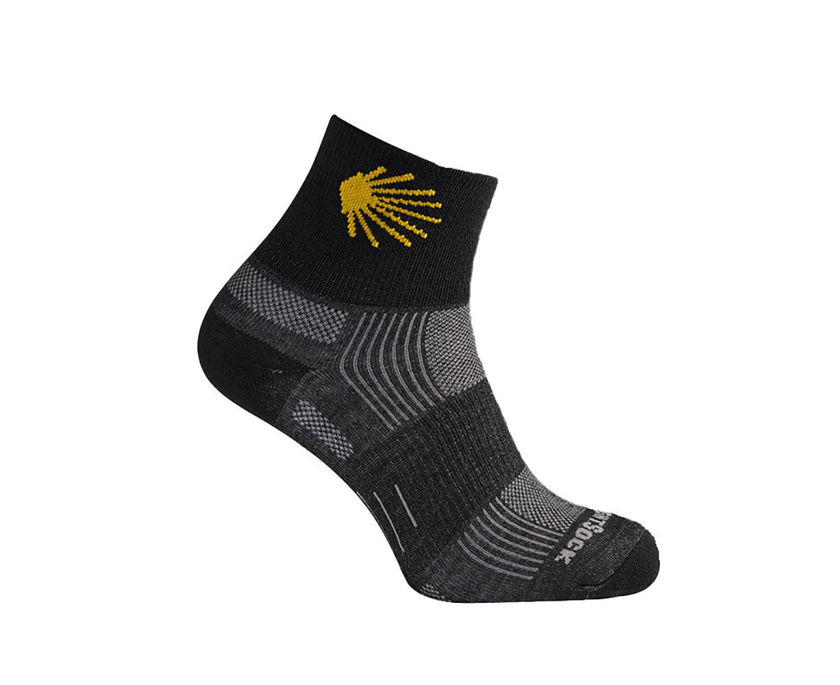 Wrightsock Eco Explore Quarter Black/Camino Hiking/Camping Socks - Black/Camino