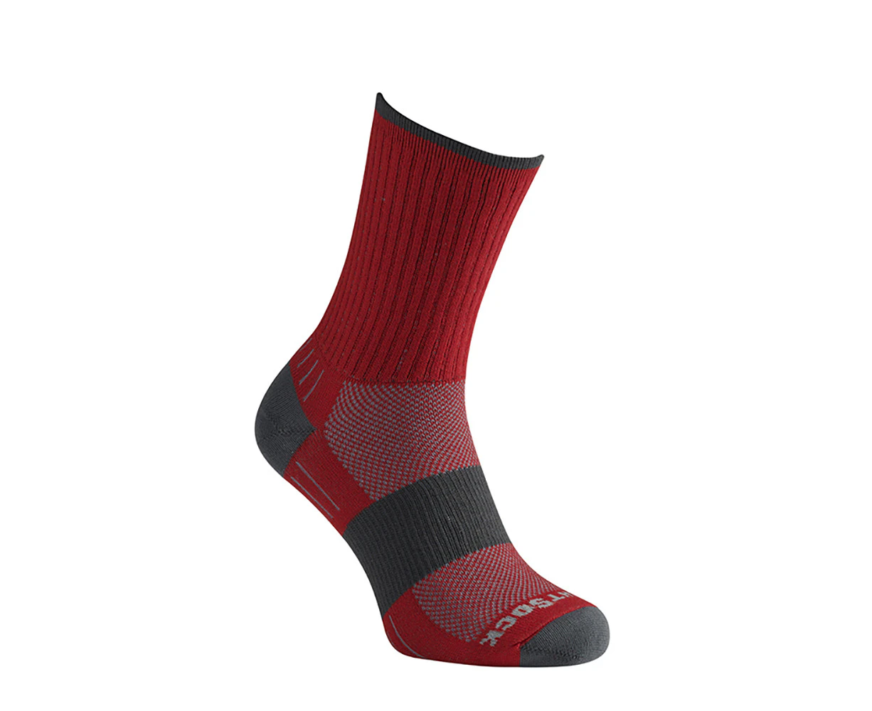 Wrightsock Escape Crew Length Red Unisex Outdoor Hiking/Camping Socks - Red