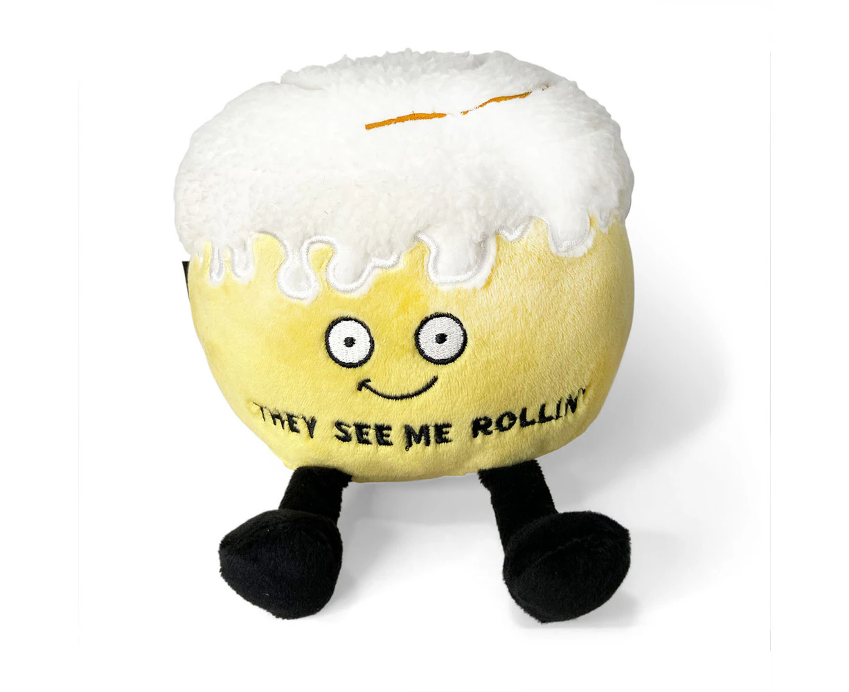 Punchkins They See Me Rollin Cinnamon Roll Plush Stuffed Soft Cuddle Toy 18cm