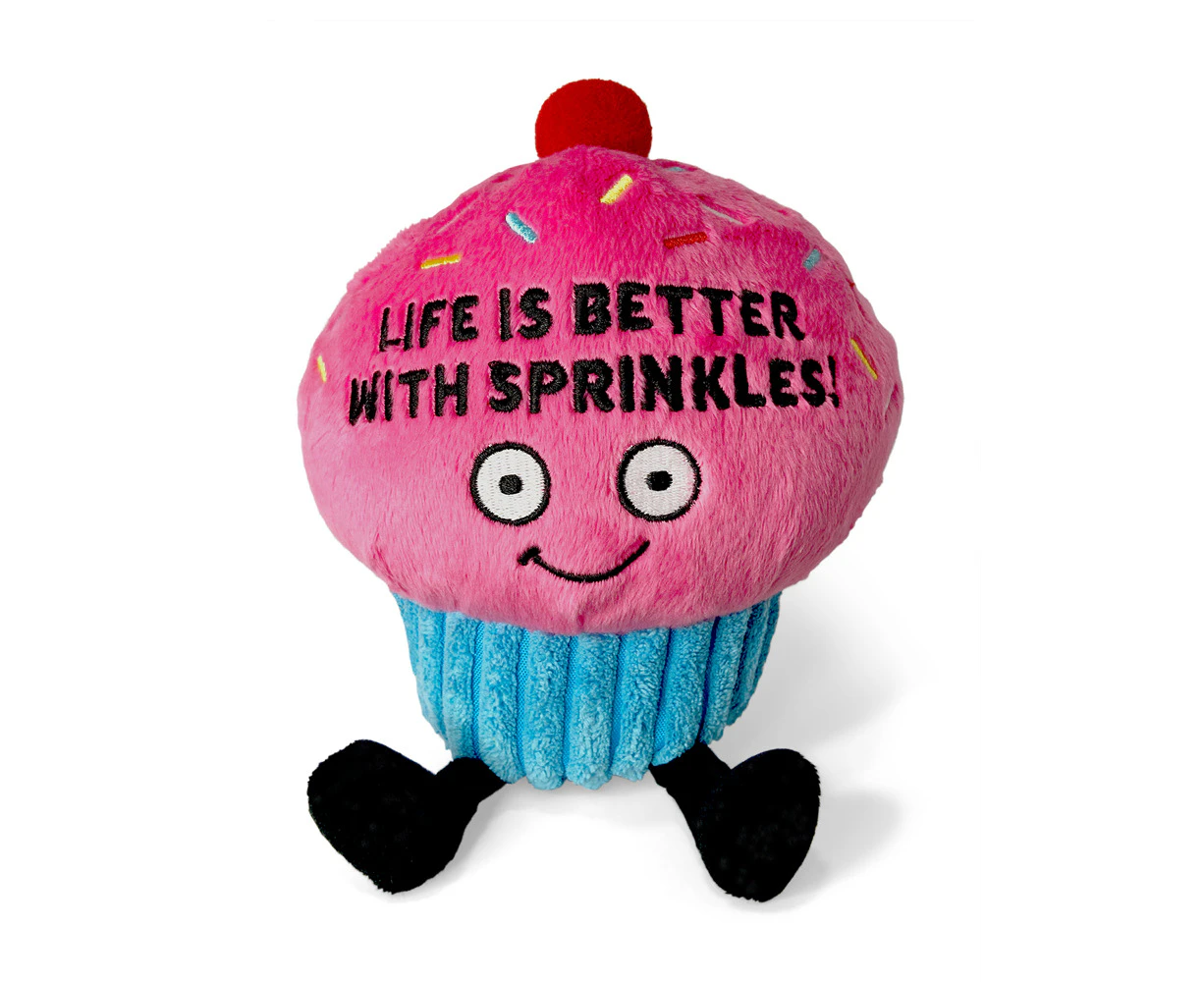 Punchkins Life Is Better with Sprinkles! Cupcake Plush Stuffed Cuddle Toy 15cm