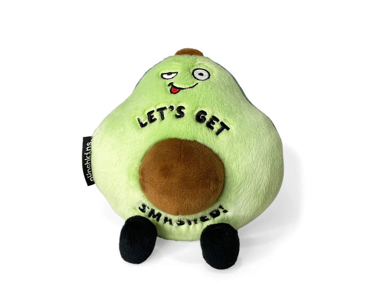 Punchkins Let's Get Smashed! Avocado Plush Stuffed Soft Cuddle Play Toy 15cm