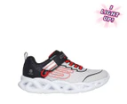 Skechers Boys' S-Lights: Twisty Brights 2.0 Sneakers - Light Grey/Red/Black