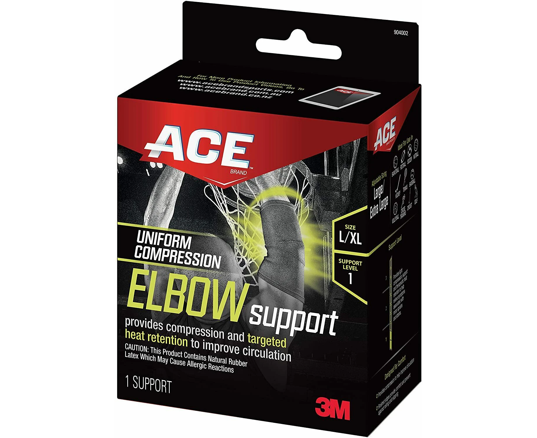 3M Ace Compression Elbow Support Sleeve, Large - X-Large