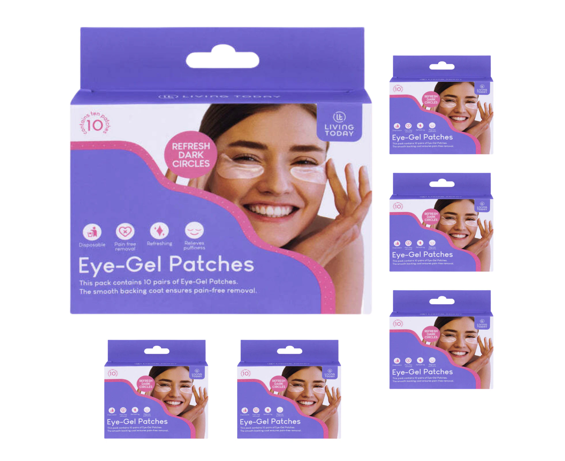 6 Packs of 10 Under Eye Gel Patch Curve Eyelash Pads Lint Free Lash Extension