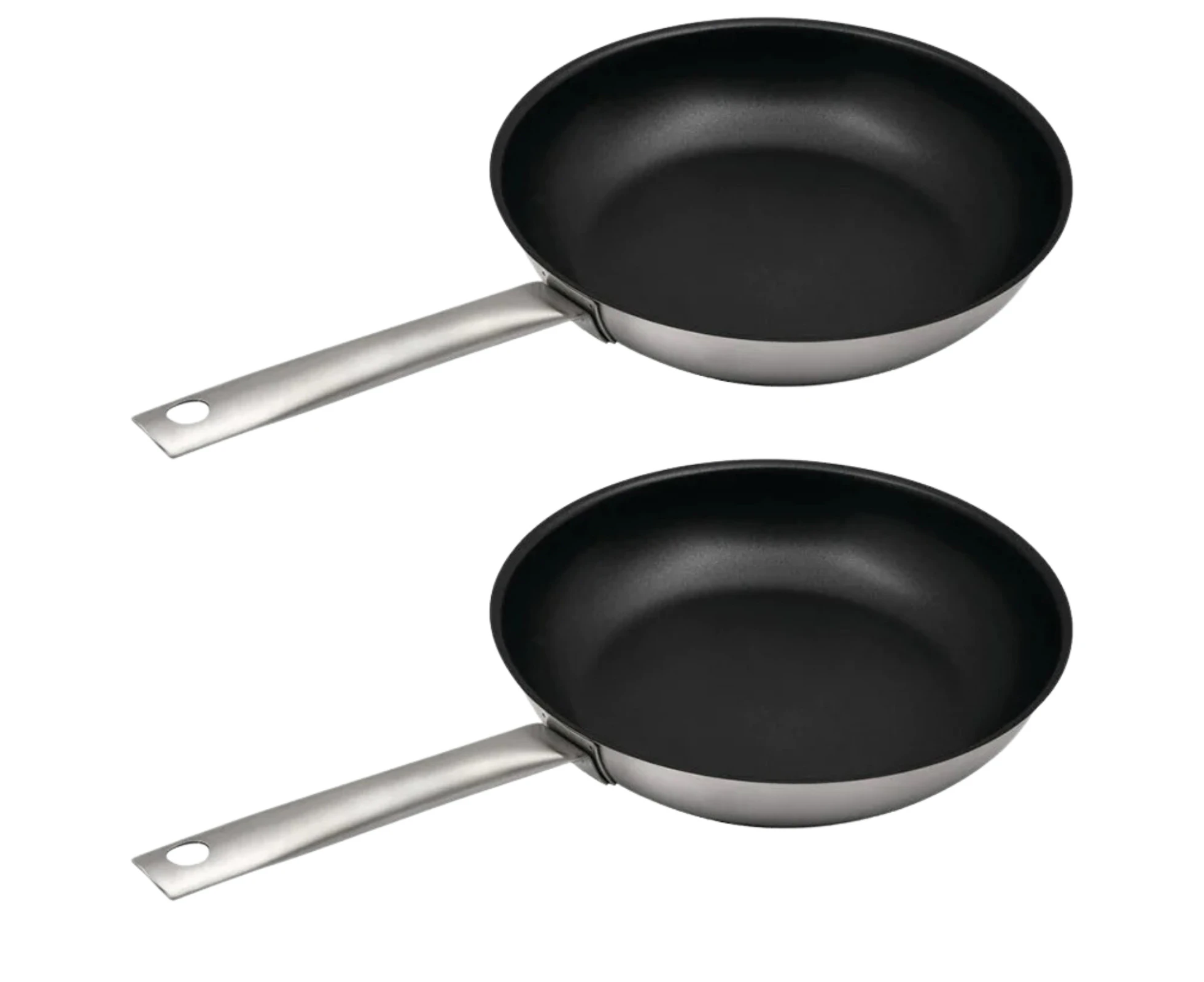 2x Omega Non-Stick Fry Pan 24cm (18/10 Stainless Steel) Frying 1880 Collection