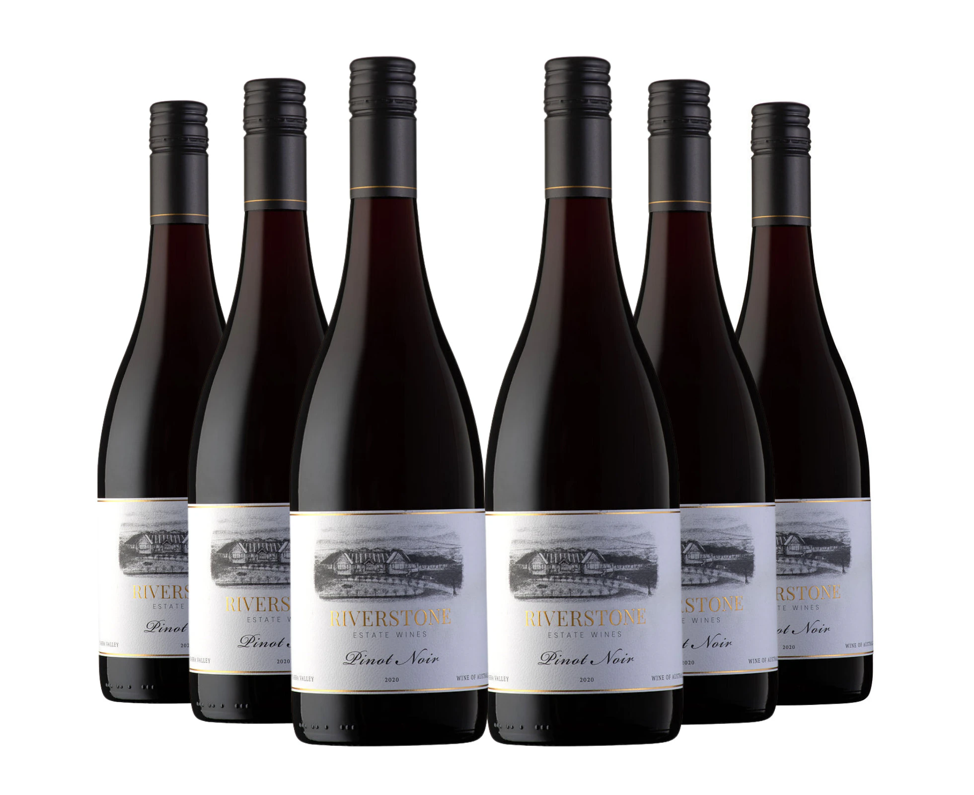 6x 2020 Riverstone Estate Pinot Noir Red Wine Yarra Valley - 750ml Bottle