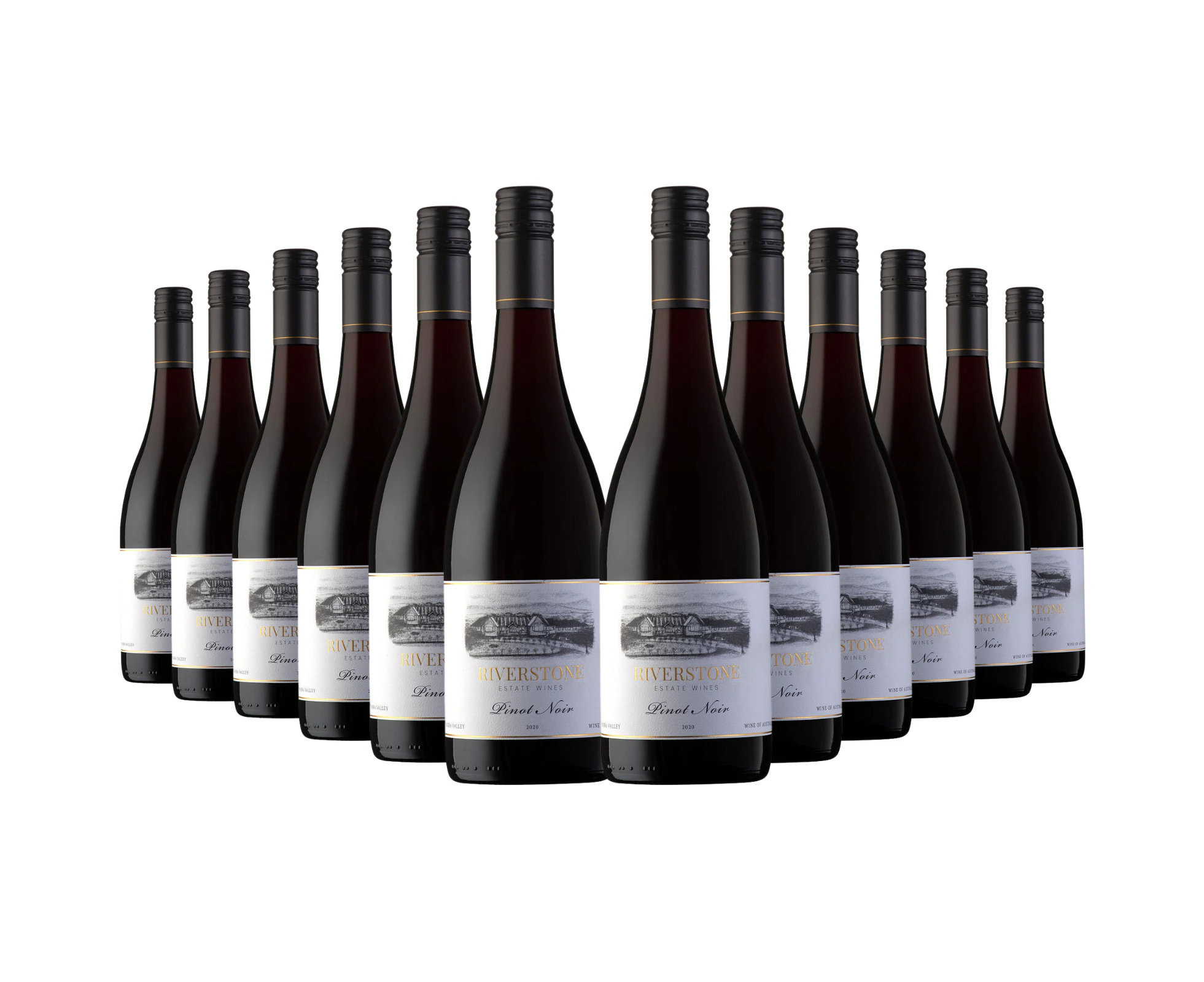 12x 2020 Riverstone Estate Pinot Noir Red Wine Yarra Valley - 750ml Bottle