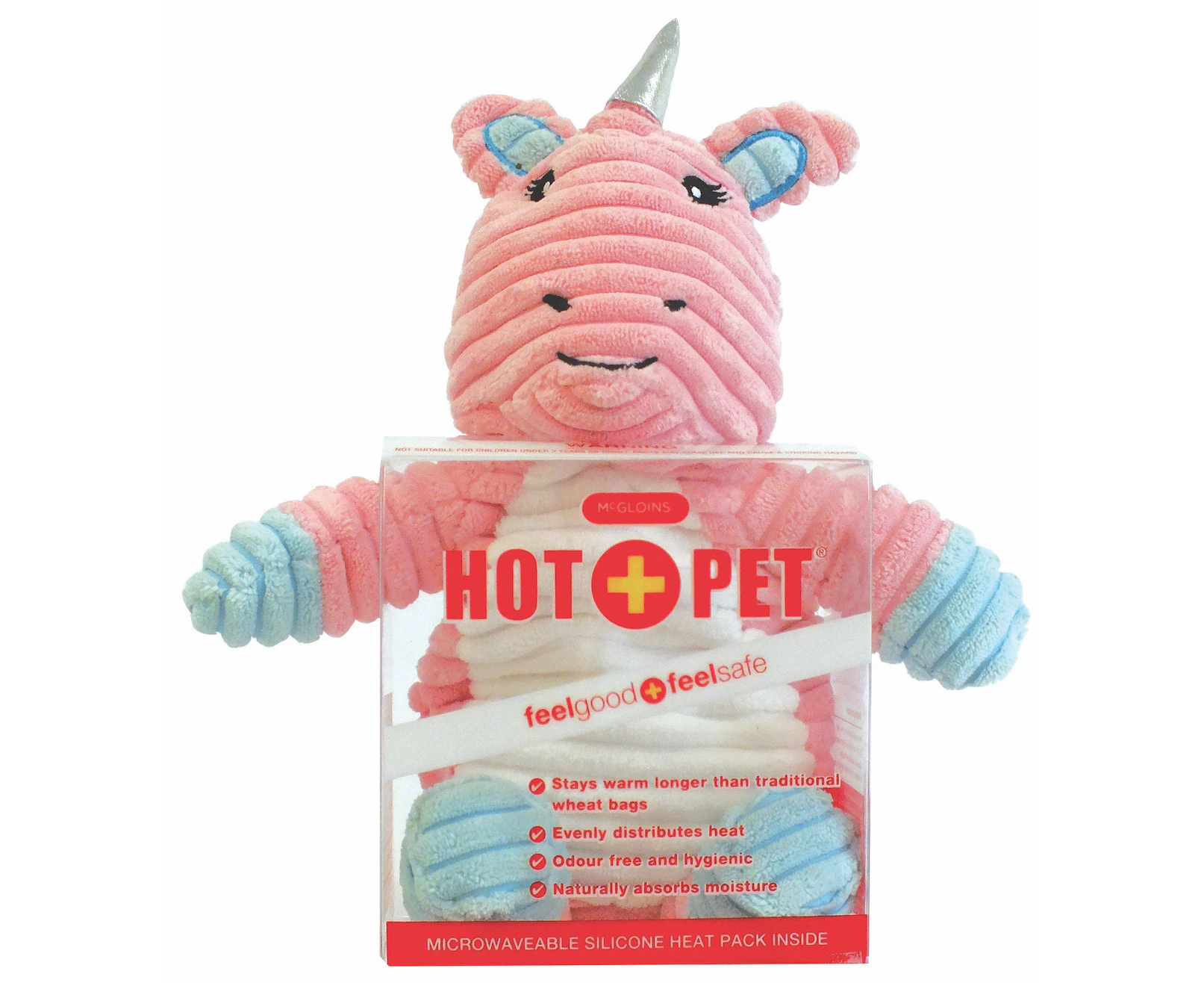 Hot+Pet Unicorn Microwaveable Silicone Heat Pack Therapy - Pink