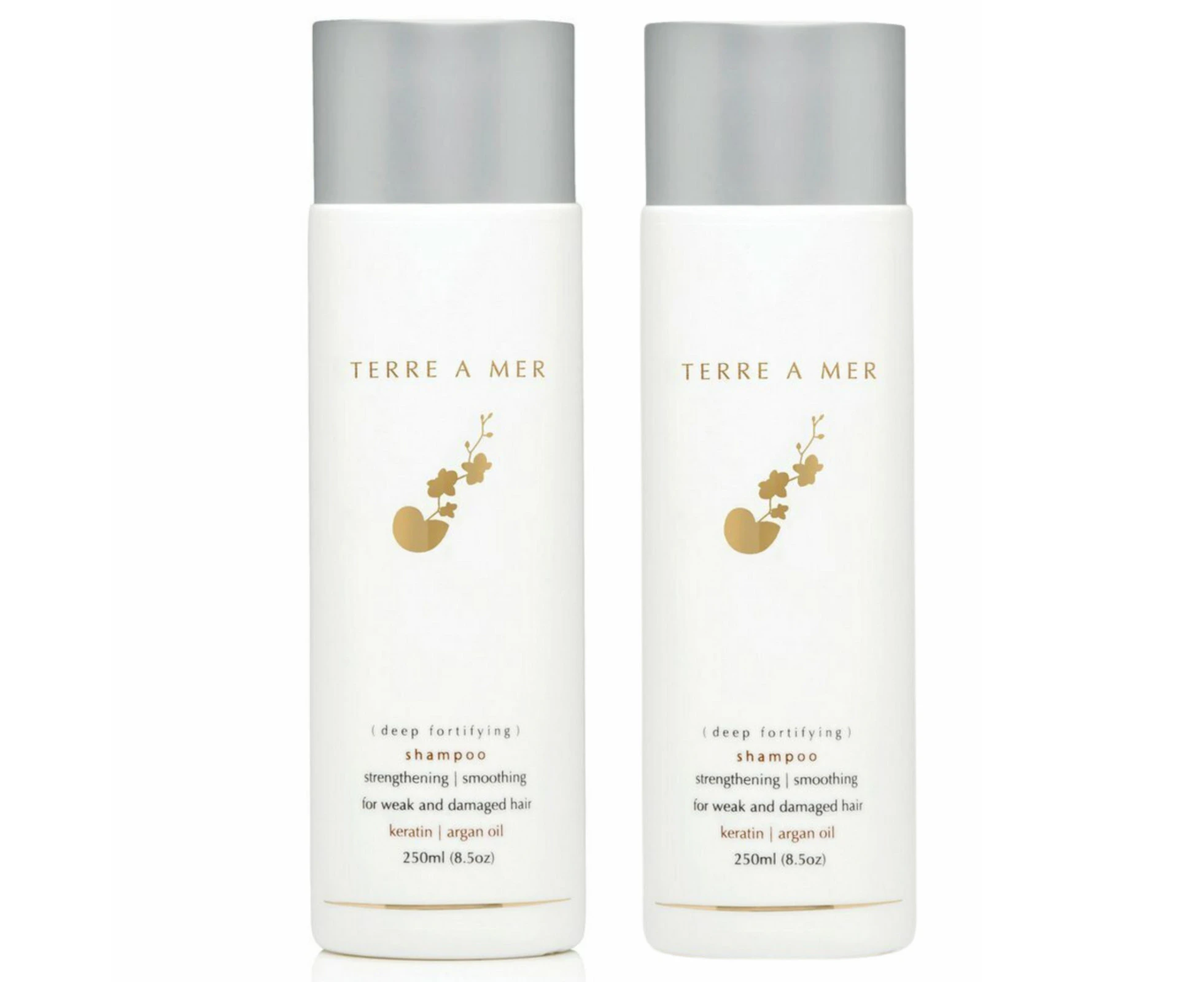 2x TERRE A MER Deep Fortifying Keratin Hair Shampoo Strengthening Smoothing