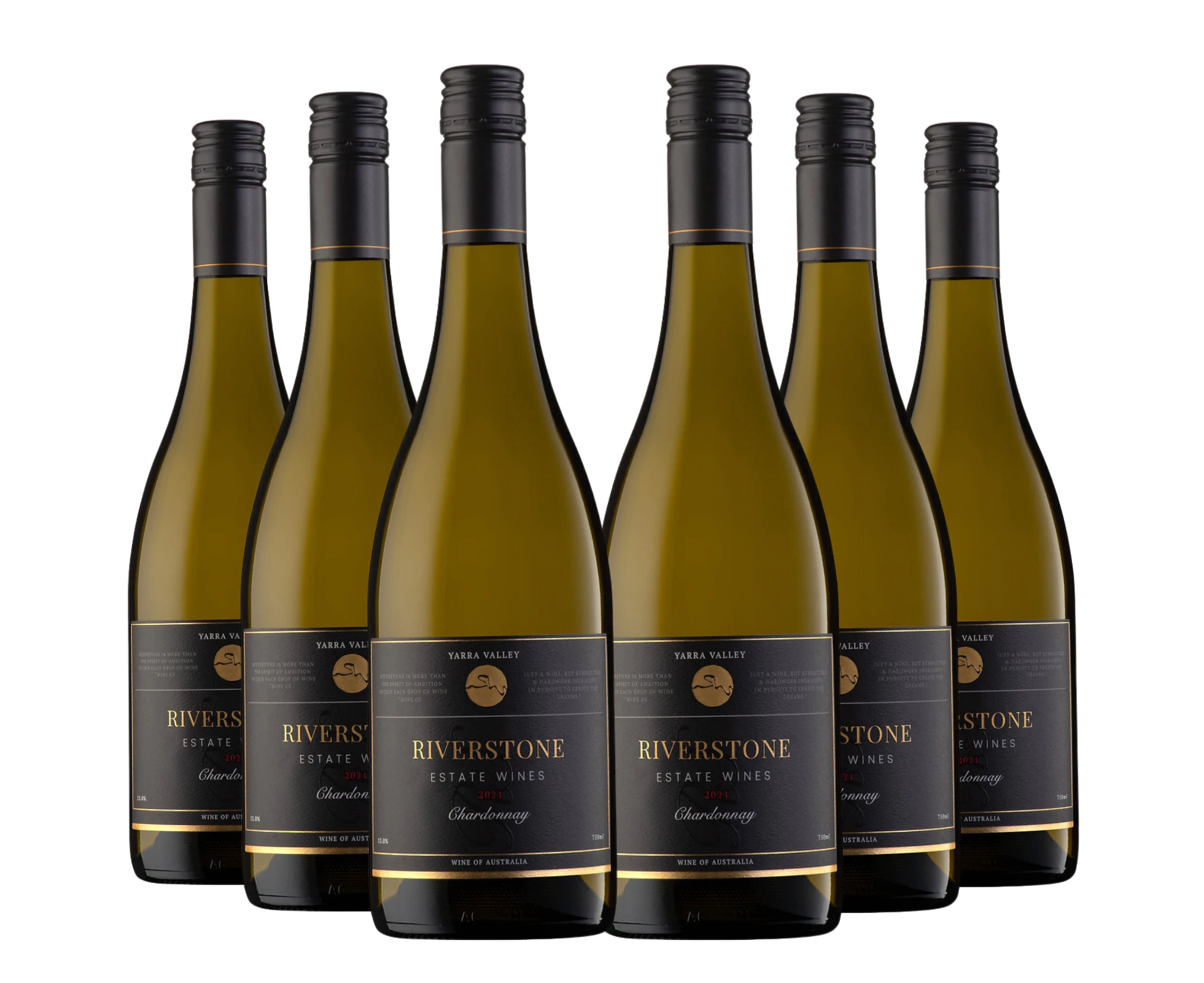 6x 2021 Riverstone Estate Chardonnay White Wine - 750ml Bottle