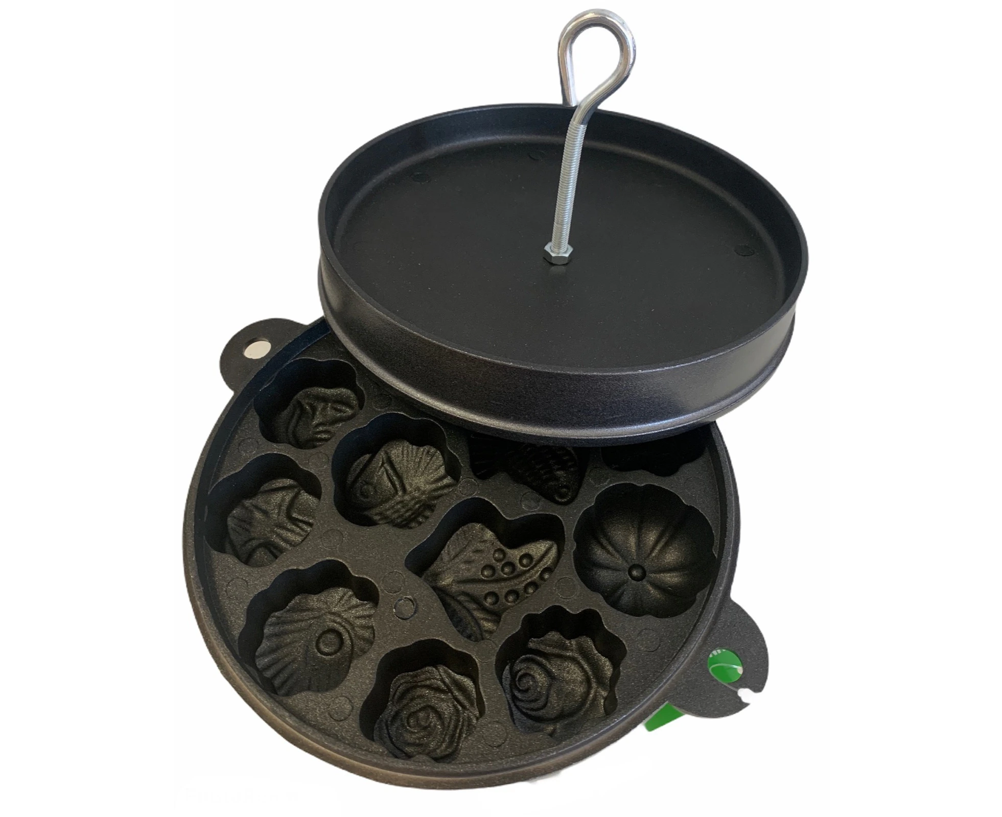 Cast Iron Cake Mould Maker DIY Cakes Pastry Mould Baking Pan Reusable w Lid