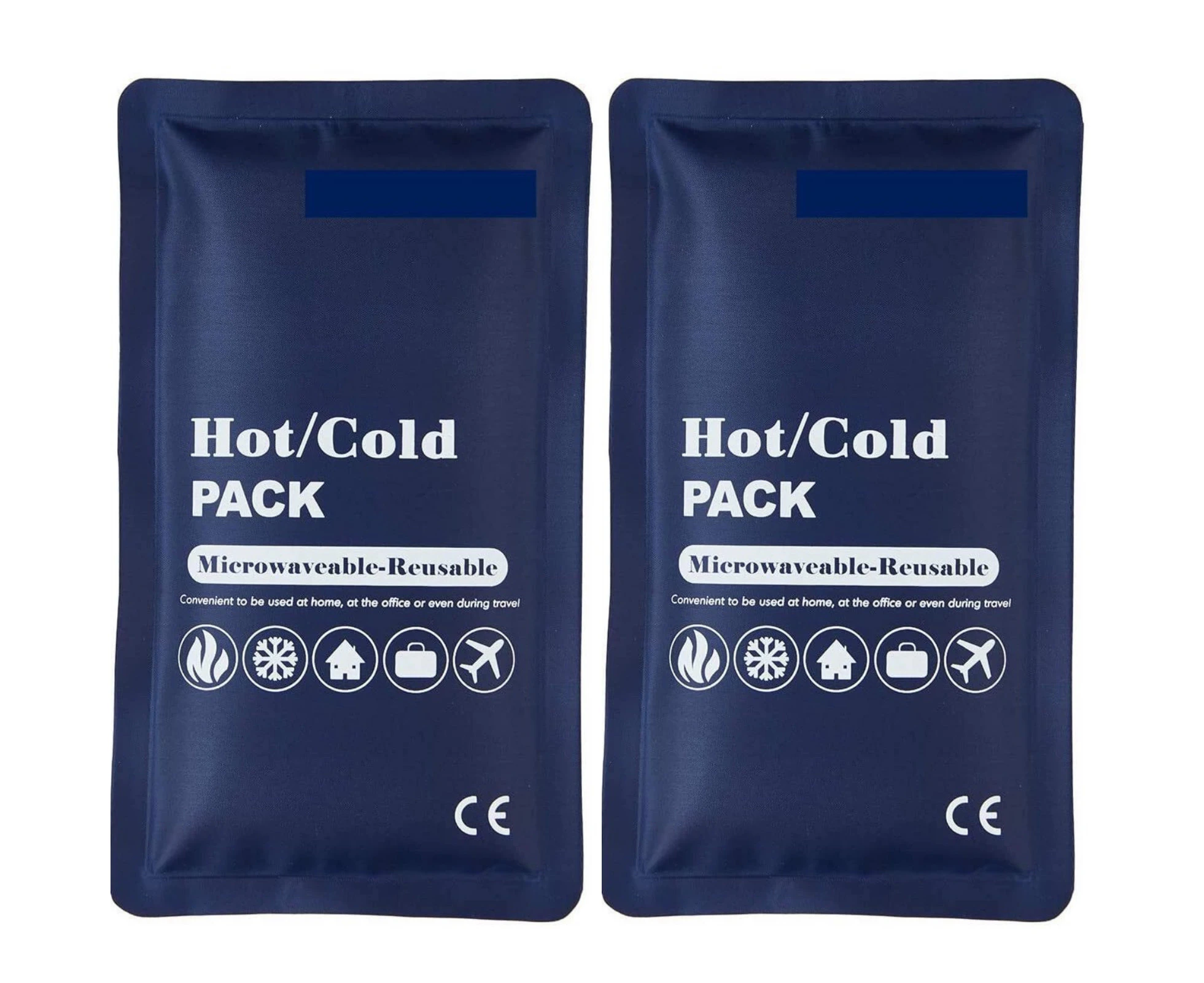 2x HOT COLD PACK First Aid Reusable Ice Heat Gel Packs Microwaveable Relief