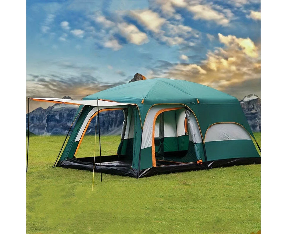 Tasman 3-5 Person Tent Camping Hiking Festival Pop Up Sleeping - Green