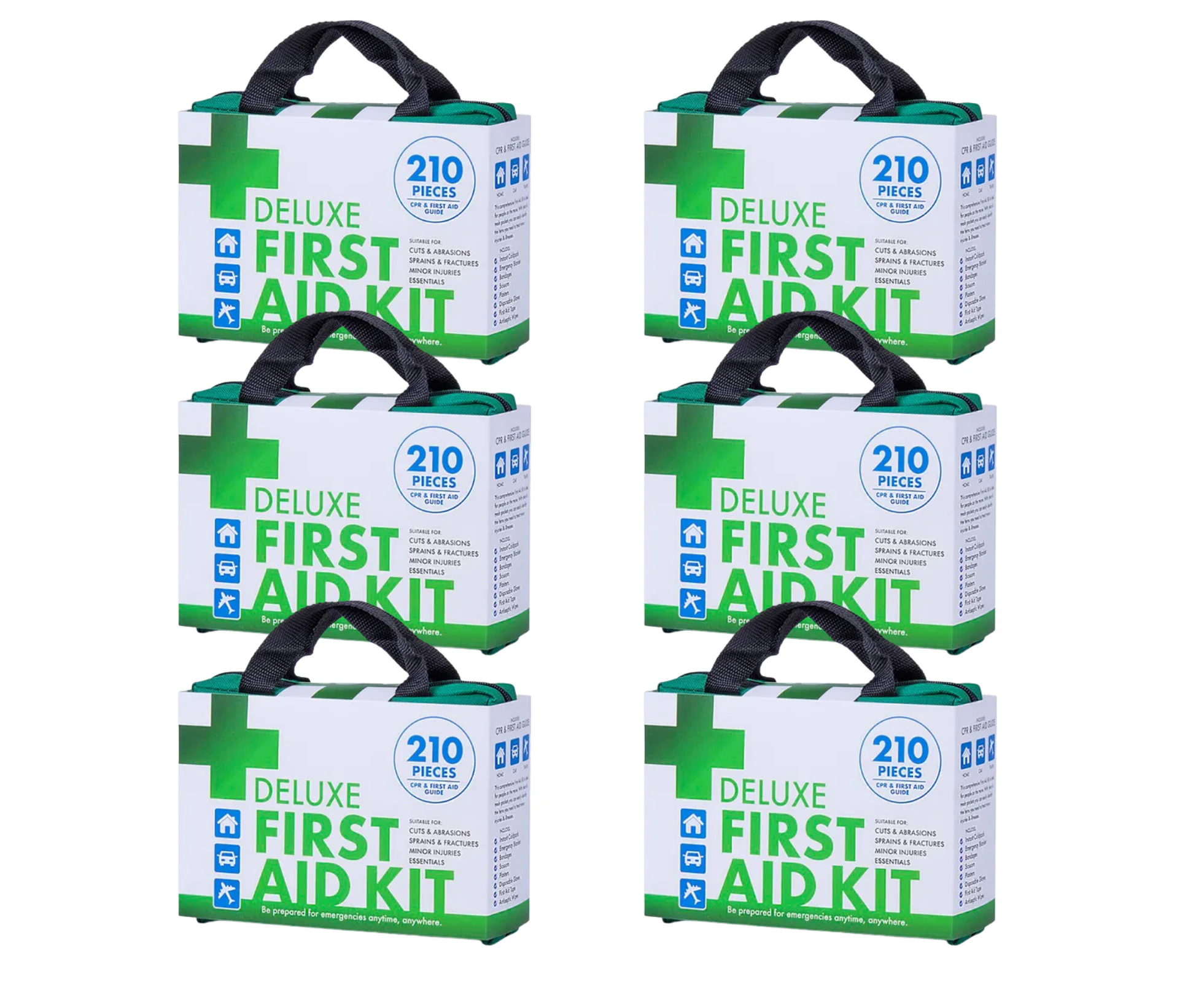 6x 210PCS EMERGENCY FIRST AID KIT Medical Travel Set Workplace Office ARTG BULK