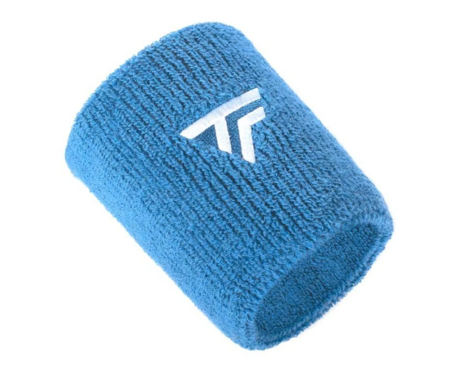 Tecnifibre Tennis XL Wristband Wrist Bands Sweatband Sport Squash Cotton - Azur