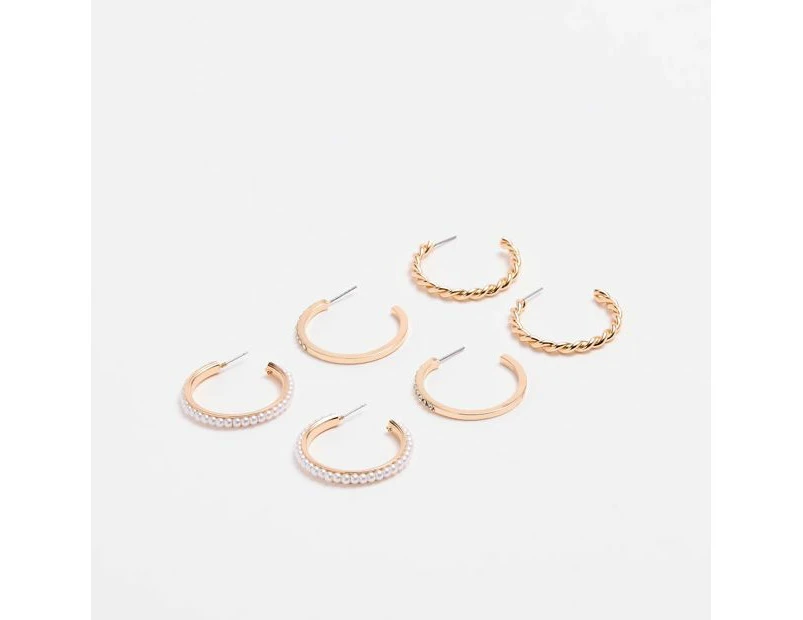 Target 3 Pack Mixed Hoop Earrings