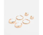 Target 3 Pack Mixed Hoop Earrings