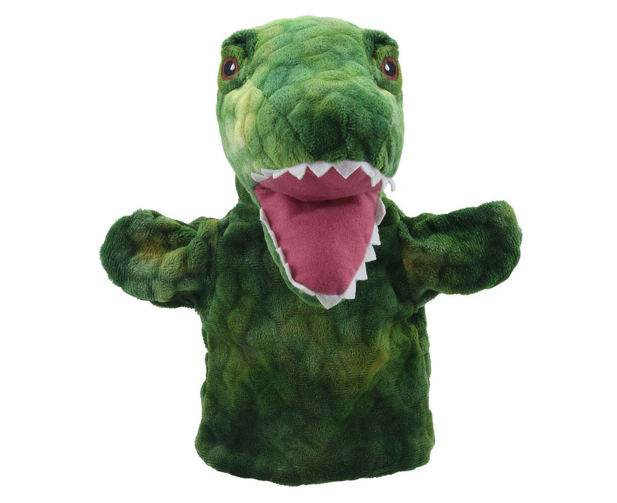 The Puppet Company T-Rex Animal Puppet Buddies 25cm Hand Play Toy Green Kids0m+