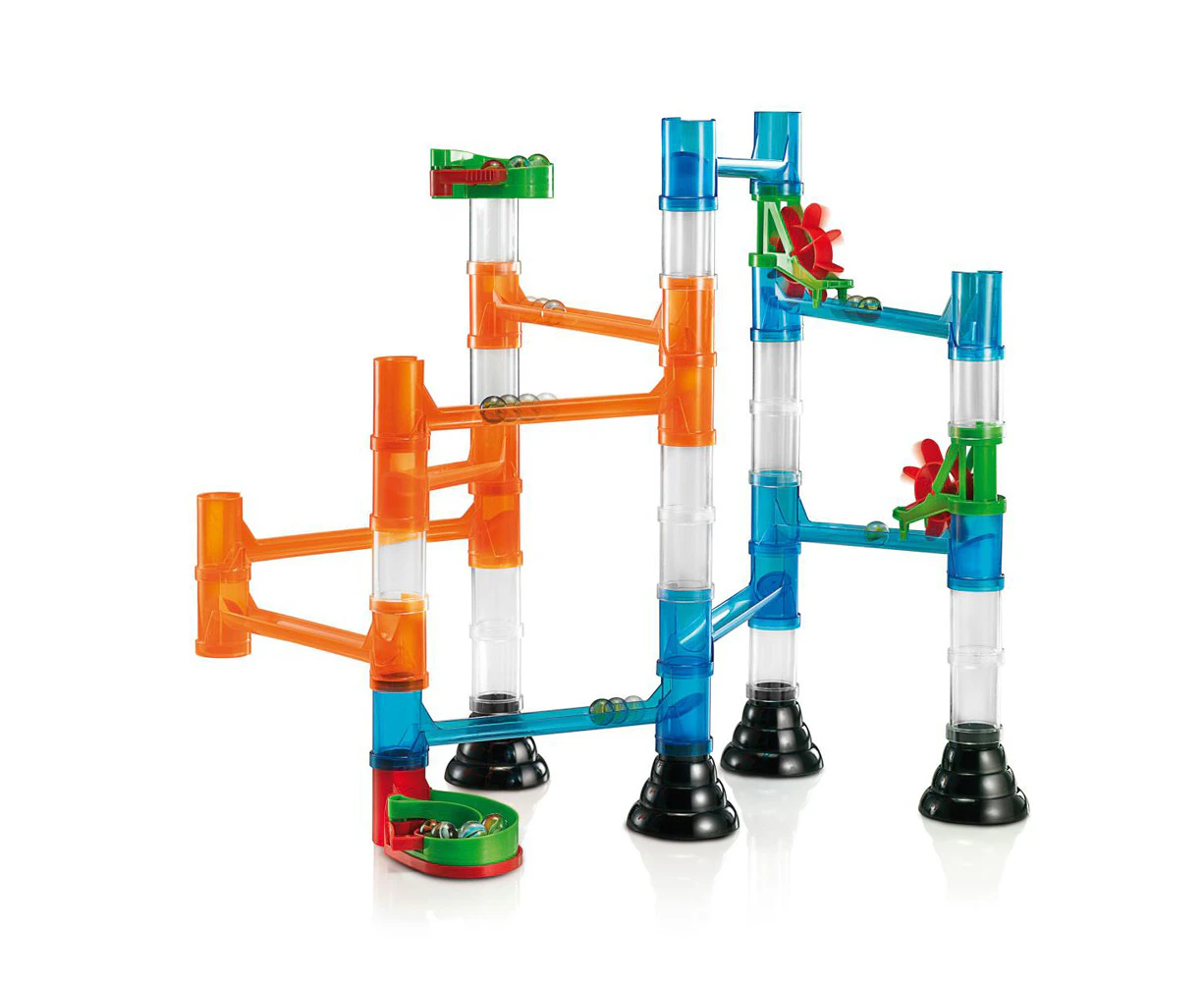 45pc Quercetti Migoga Transparent Clear Marble Run Kids Educational Toy 4-10y