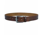 Mens Leather Belt Full Grain Jeans Leather Belt Swank Brown - BTM137BRN