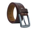 Mens Leather Belt Full Grain Jeans Leather Belt Swank Brown - BTM137BRN