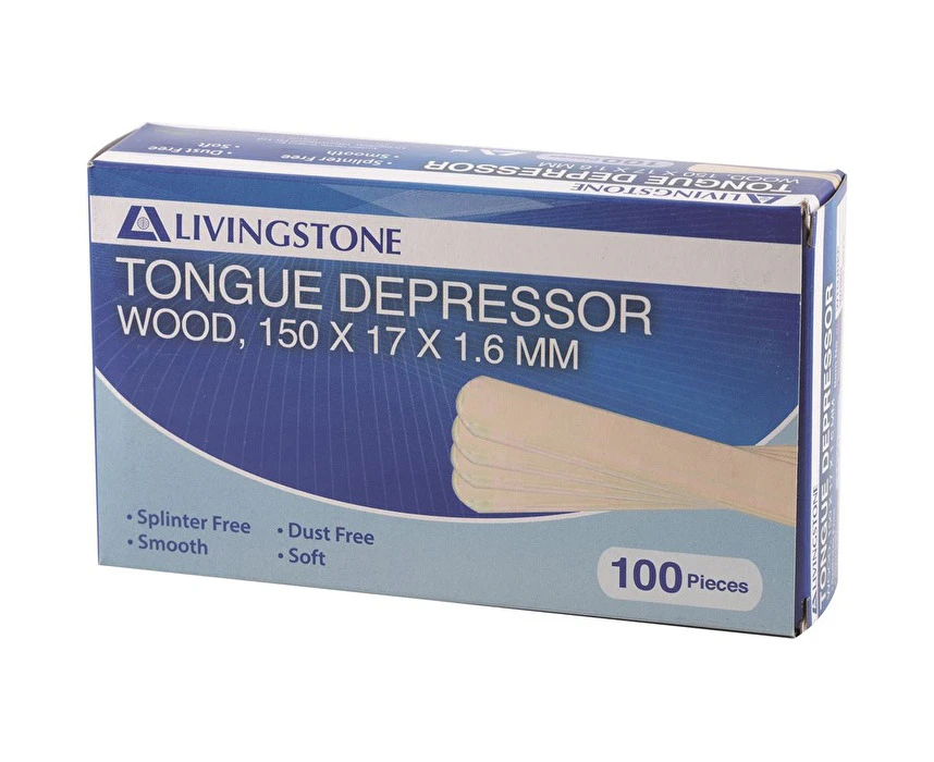 Dispensary & Clinic Items Livingston Wood Tongue Depressors (150x17x1.6mm) x 100 Pack