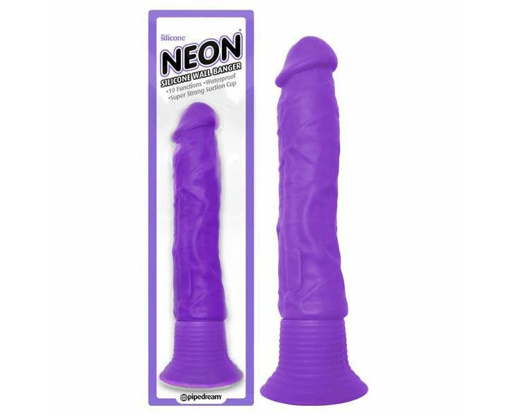 Neon Silicone Wall Banger Vibrating Dildo Model Nb 10 Unisex G Spot And Prostate Stimulation Neon Pink