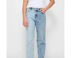 Target Straight Leg Two-Tone Denim Jeans