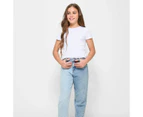 Target Straight Leg Two-Tone Denim Jeans