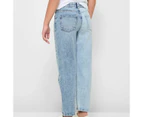 Target Straight Leg Two-Tone Denim Jeans