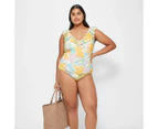 Target Resort Frill V-Neck One Piece Swim Bathers - Shape Your Body